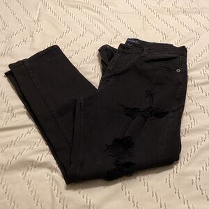 Women’s Black Distressed Jeans